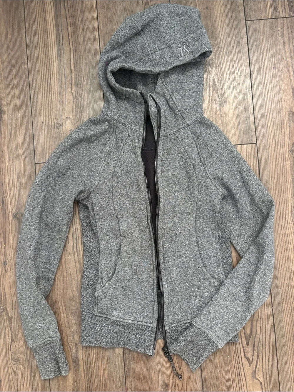 lululemon athletica Heather Gray Zip-Up Scuba Jacket